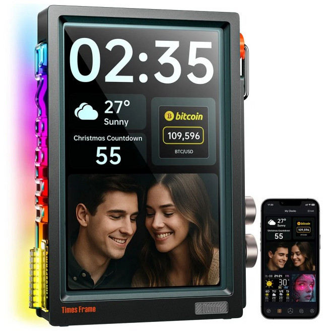 디붐 Times Frame 디지털 픽처 디스플레이, 핑크