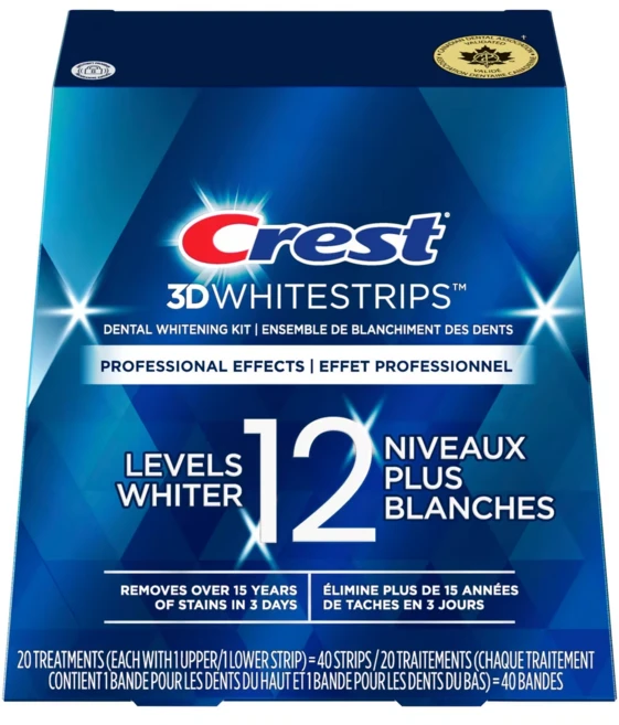 크레스트 3D 화이트스트립 레벨12 치아미백스트립 20트리트먼트=40스트립스, 1개 - 쿠팡