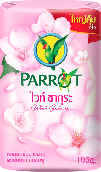 패롯 보타니칼스 비누 화이트사쿠라 태국 솝 정식수입 PARROT SOAP WHITE SAKURA, 1개입, 105g