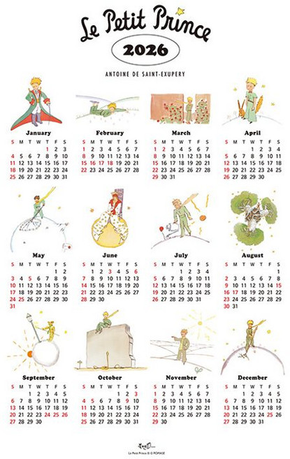 2026년 클래식 어린 왕자 포스터 달력, 북엔(BOOK&)