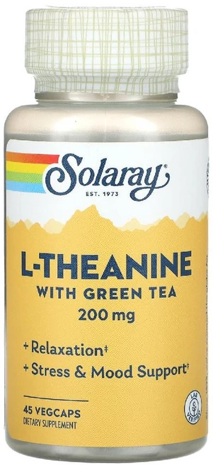 솔라레이 l-테아닌 녹차 함유 200mg 베지 캡슐 45정 Theanine, 1개 - 쿠팡
