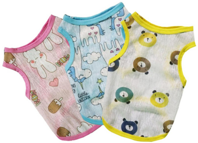 오모어 강아지 고양이 겸용 털날림방지 여름 민소매 나시, 1개, 핑크