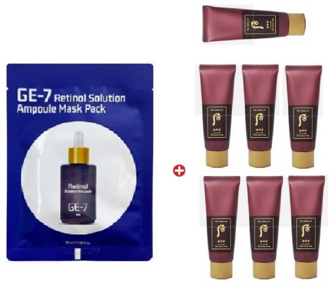 GE7 레티놀 에코 마스크/ 진율향 진율 진액 폼40mlx7개/280ml, 40g, 7개