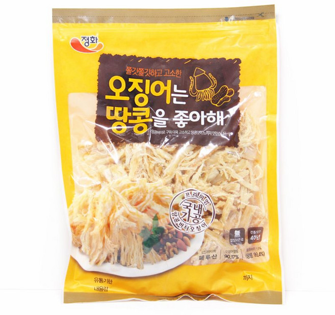 정화식품 오징어는 땅콩을 좋아해 조미건어포, 400g, 1개