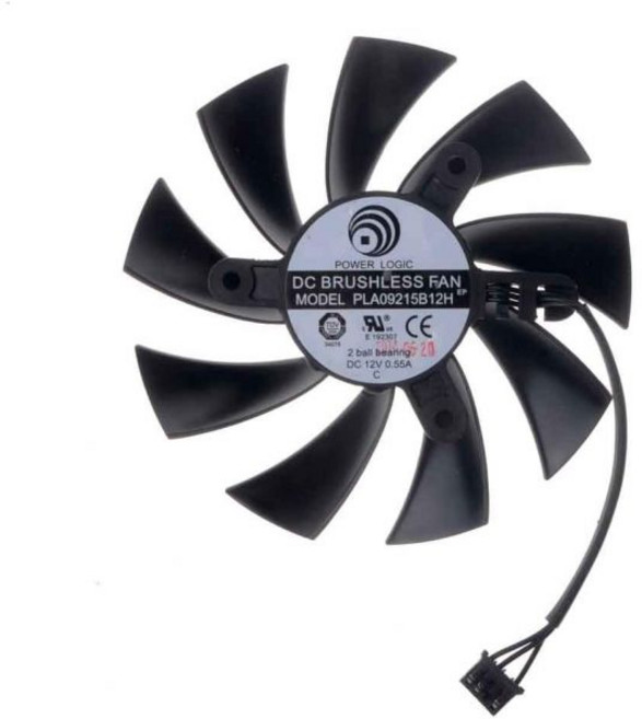 PLA09115B12H 그래픽 카드 팬 87mm 12V 0.55A 4핀 냉각 N560 570 580용GTX HD6870 N550GTX-Ti R7770 N460GTS N550GT, 1개