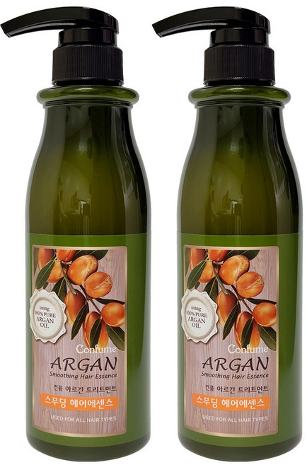 과일나라 컨퓸 아르간 트리트먼트 스무딩 헤어 에센스 500ml(2개) 헤어에센스, 500ml, 2개