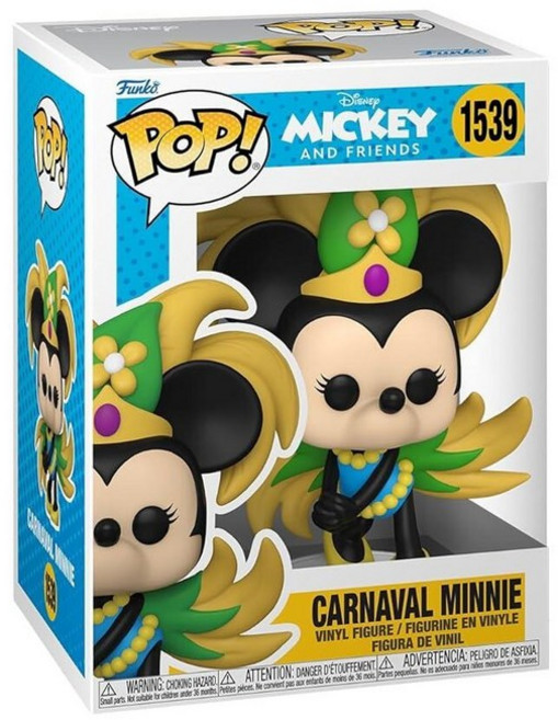 Funko 미국매장정품+ Pop Disney 미키 어라운드 더 월드 - 카니발 미니 마우스 수집용 비닐 피규어 선물 아이디어 공식 상품 어린이 및 성인용 장난감 만화 애니메이션, .0002.Funko Pop! 디즈니: 미키 어라운드