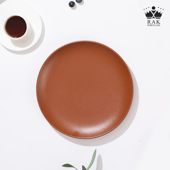 락포슬린 퓨전 네오퓨전 라운드 플랫 플레이트 접시 브라운 24cm