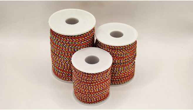 해송 오색끈 오방끈 실타래 매듭팔찌실 매듭공예 부자재 DIY, 1개, 오색끈 2.5mm