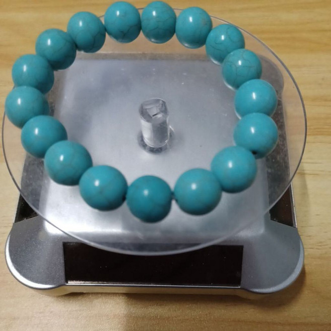 12mm 瓷化綠松石手串