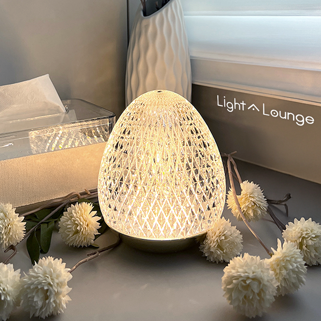 크리스탈 에그 무드등 LED 무선 포터블 감성무드등 스탠드 아이방조명 테이블램프