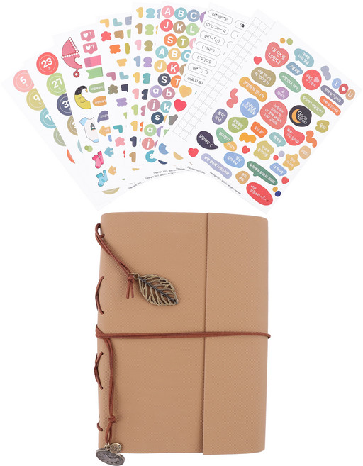 모먼트레코드 초음파앨범 + 주수스티커 10종 세트, 베이지