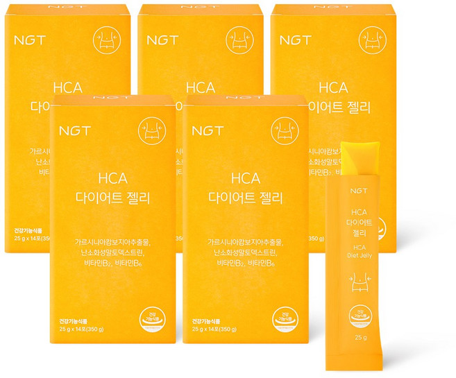 HCA 다이어트 젤리 (망고맛), 5박스, 14회분