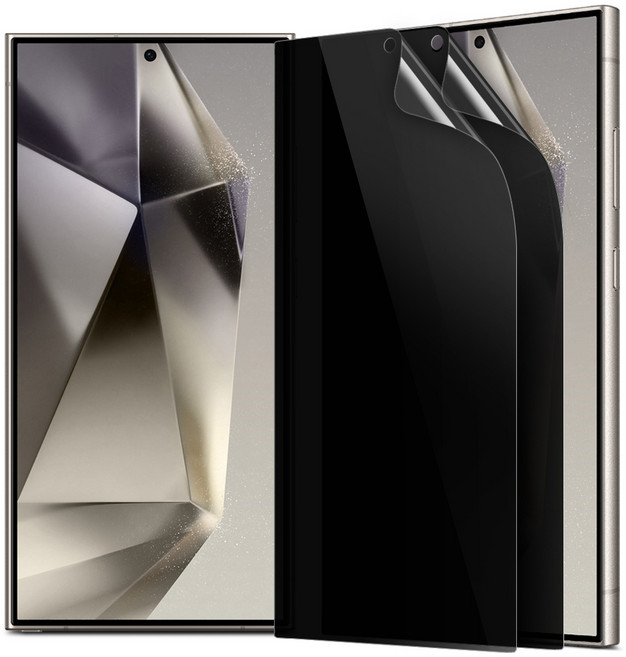 다이아큐브 갤럭시 아이폰 완벽좌우시선차단 고시야각 사생활보호 휴대폰 액정보호필름 간편부착 2P, 2개