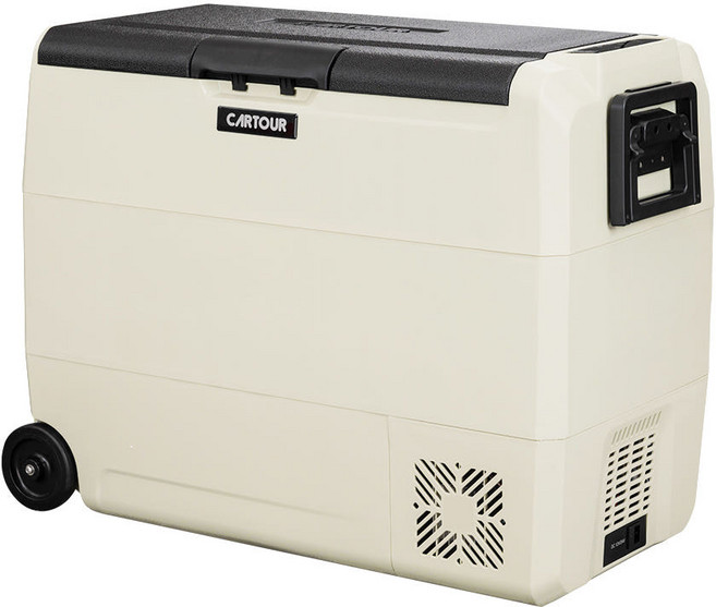 카투어 ET 크림 휴대용 캠핑 차량용 냉장고 이동식 냉동고 12V 24V 220V, 60L