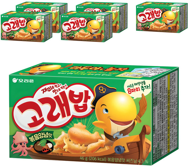 고래밥 볶음양념맛, 46g, 6개