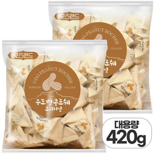 제주 우도 땅콩 로쉐 오리지널, 2개, 210g