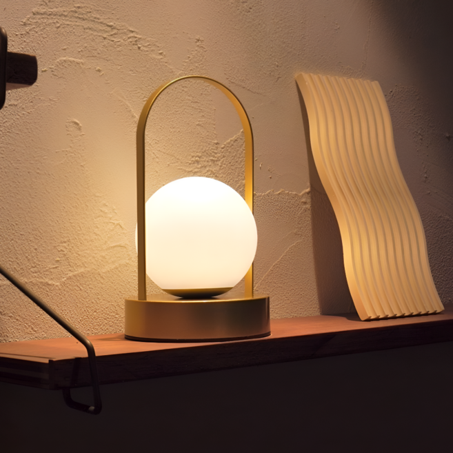 포근한공간 무선 핸더 수유등 무드등, GOLD