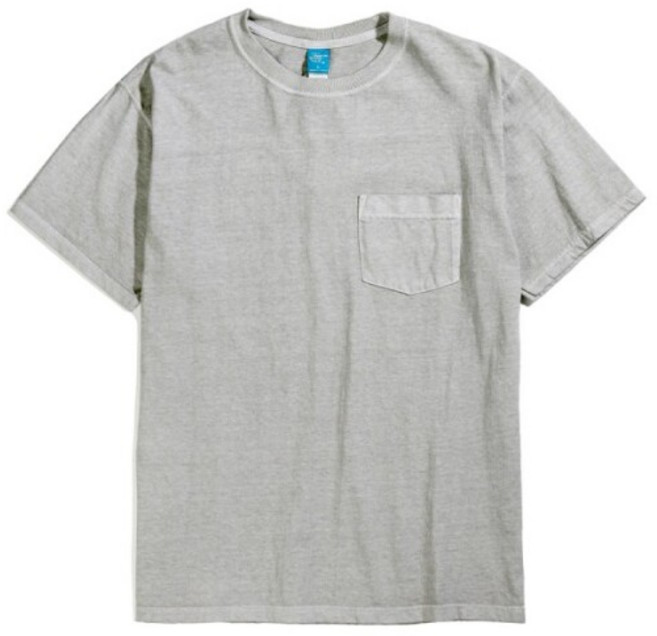 [굿온] 피그먼트 다잉 포켓 반팔 티셔츠 - 애쉬