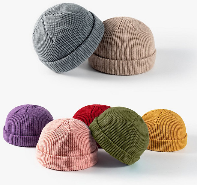 데일리 니트 숏 비니 와치캡 남자 여자 커플 모자