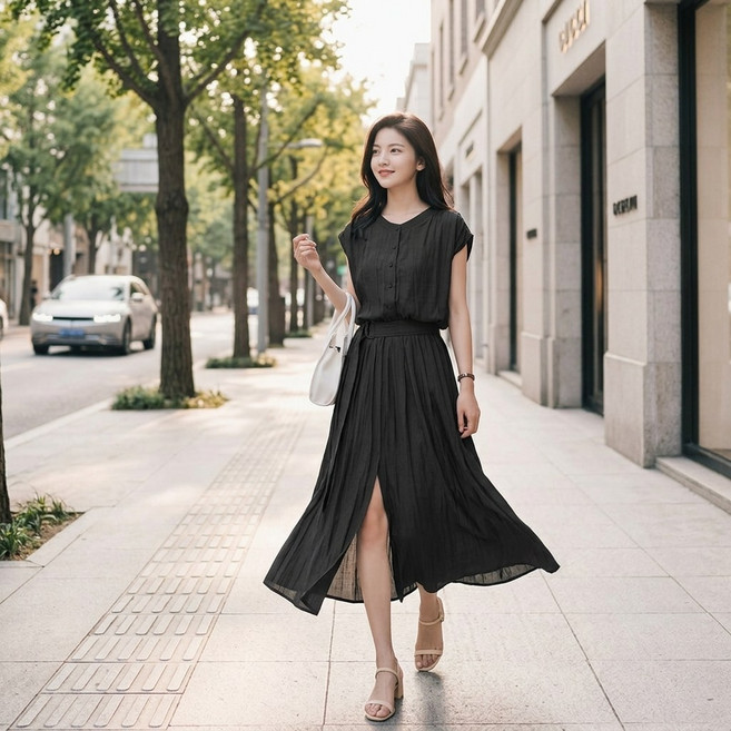 더모은 여신 원피스 체형커버 셔츠 롱