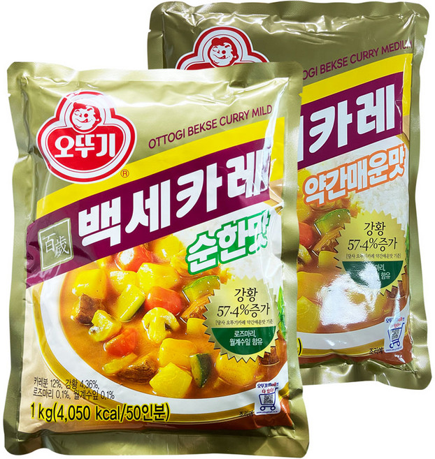 오뚜기 백세카레 대용량, 1kg, 1개