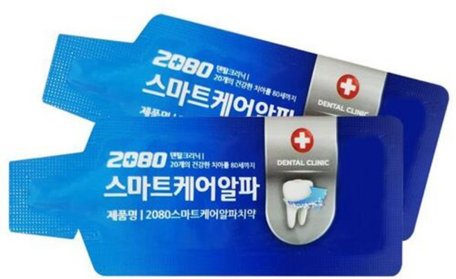 2080 스마트케어 알파 일회용치약 4g 여행용 출장용 휴대용 호텔용치약, 1개