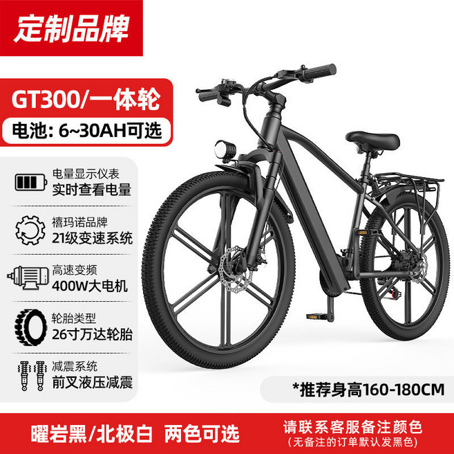 GT900 電動登山車 21段變速 400W電機, GT300曜岩黑】鎂合金一體輪 15AH, 1個