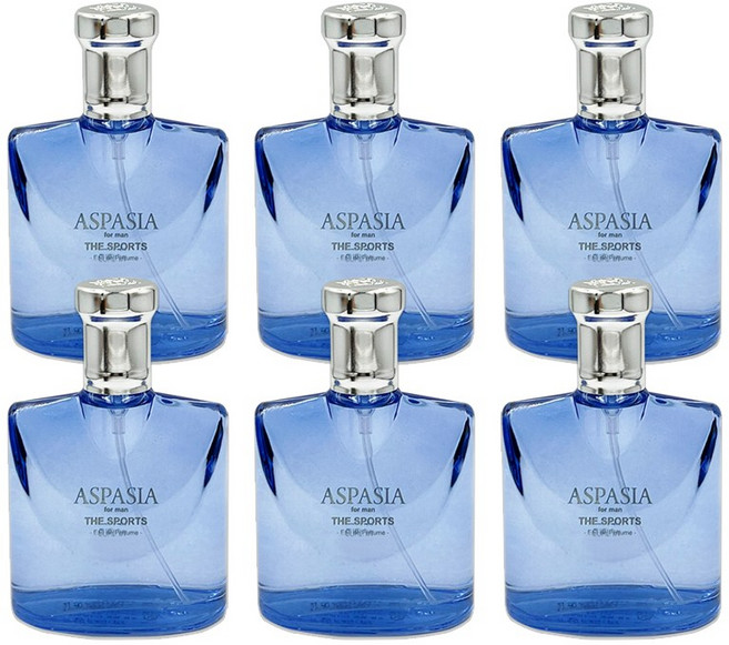 아스파시아 오 드 퍼퓸 포 맨 더 스포츠, 50ml, 6개