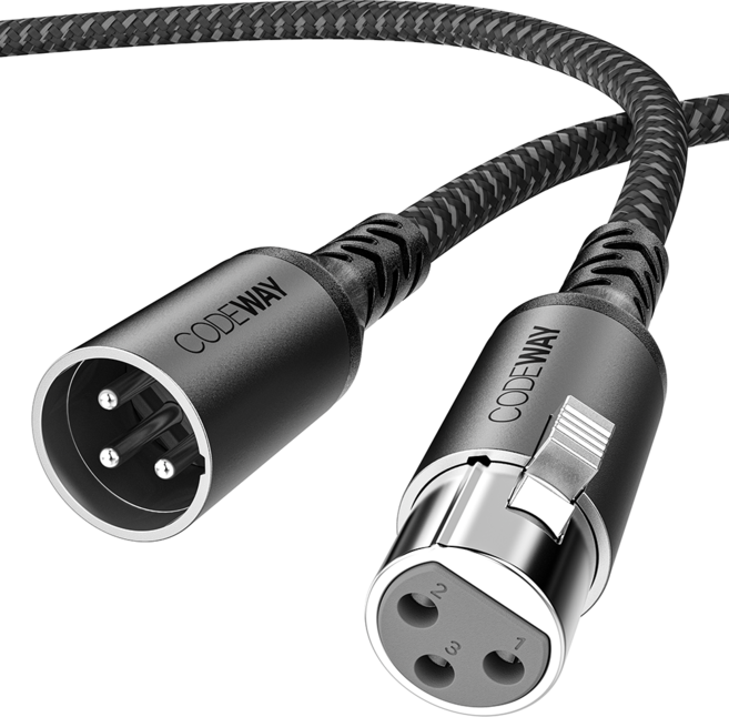 코드웨이 캐논 암수 XLR 마이크 케이블, 10m, 1개
