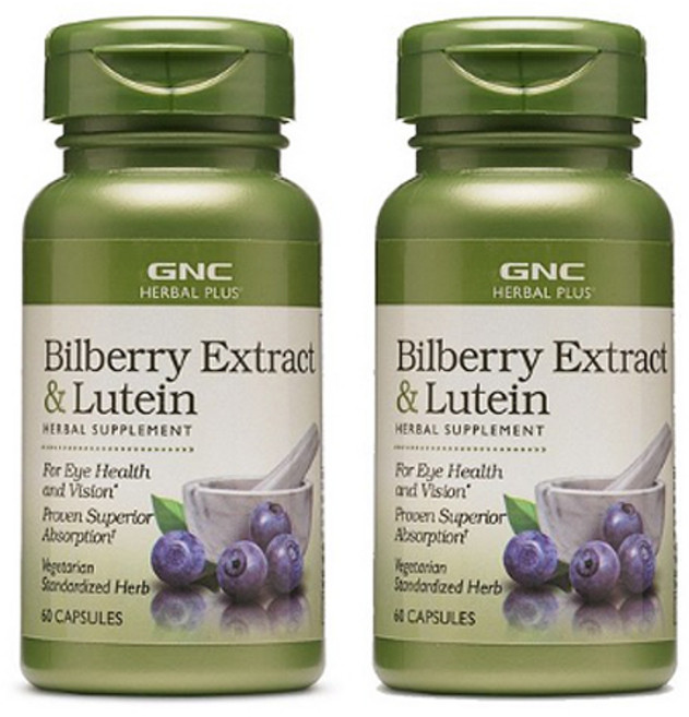 지엔씨 빌베리 루테인 눈건강 60정 GNC HERBAL PLUS, 2개