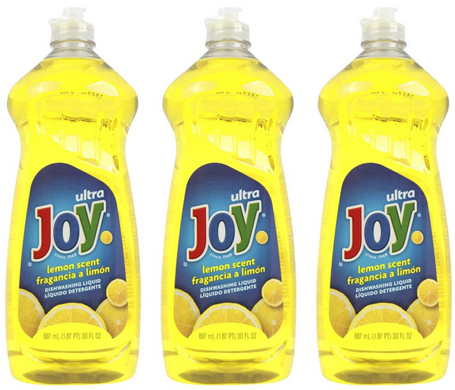 JOY 울트라 주방세제 레몬 향, 3개, 887ml