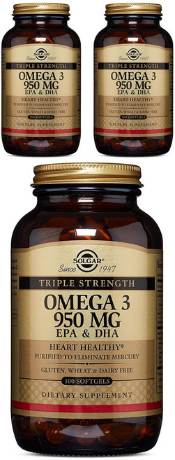 솔가 트리플 스트렝스 오메가 3 950mg 소프트젤, 100정, 3개