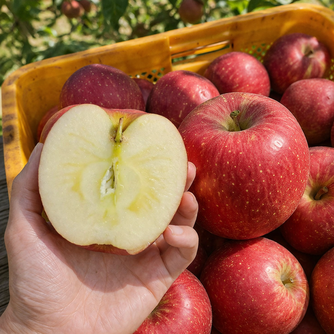 [1박스+1박스 더드립니다] 문경 농원 꿀당도 아삭아삭 부사 사과 5KG (총 10키로 발송) 대과, 1박스, 10KG