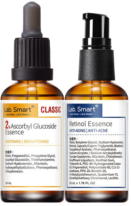 Dr.Hsieh 達特醫 早C晚A加大入門組(2%維生素C醣苷 50ml+藍標維生素A醇 50ml), 1組, (2%維生素C醣苷+藍標維生素A醇)