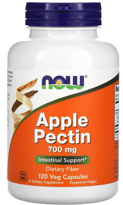 나우푸드 사과 펙틴 식이섬유 700mg 베지캡슐 120정 x 2팩, 1개