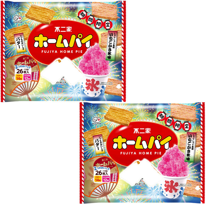 홈파이 언제나 맛있는 버터맛 14개입 + 사각사각 식감의 딸기빙수맛 12개입, 2개