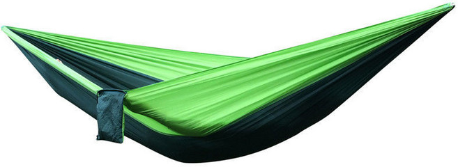 吊牀戶外鞦韆宿舍寢室學生雙人家用休閒成人掉牀懸掛式露營野營, 1個, 墨綠拼草綠(成人)270x140cm:如圖