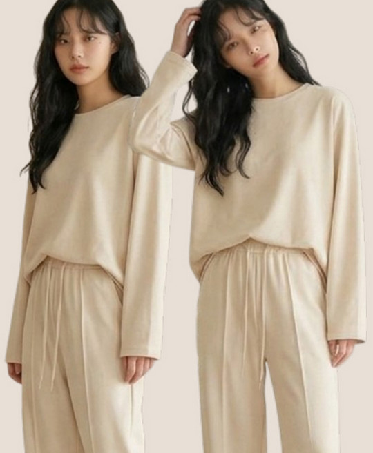 드마엘 베뉴 핀턱 라운드 셋업 (2color) + 델로나