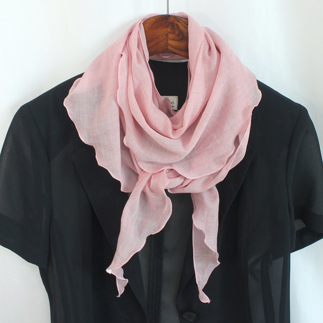 로튼 국내제작 삼각 무지 스카프 머플러 면 심플 우아함 봄 스카프 여성 남성