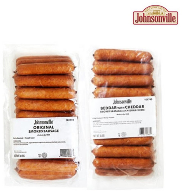 육즙가득 쟌슨빌 스모크 베다체다 소시지 1670g 2종 1팩씩 2팩, 3.34kg, 1세트