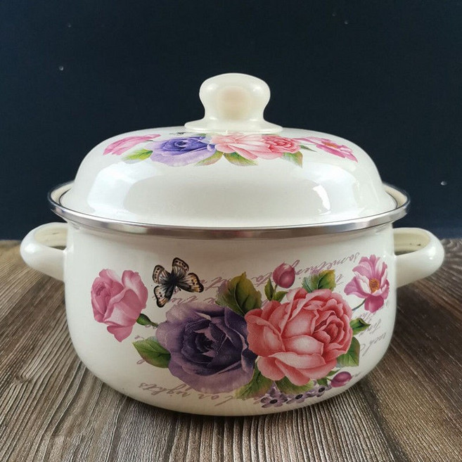 해피유통 에나멜 법랑 냄비 양귀 도톰 미니 냄비 법랑 냄비 라면 그릇 jhwj, 20cm#11, 1개