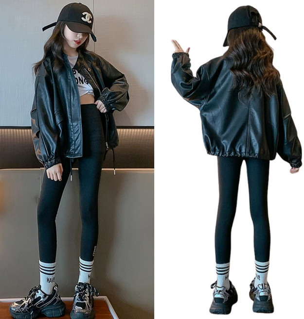 삐삐네옷가게 키즈 아동 주니어 간지폭발 집업 레더 자켓