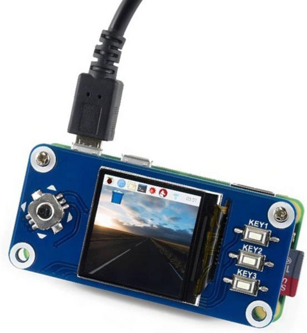 웨이브셰어 2인치 미니 LCD 화면 라즈베리 파이아듀이노STM32 240x320 해상도 IPS 디스플레이 262K RGB 색상 내장 ST7789VW 드라이버 SPI 인터, 1.3inch IPS LCD Display HAT