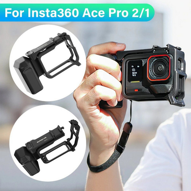 에이스 프로 2/1용 엑스플로러 Kti 그립 키트 스트리트 포토 브이로그 마운트 퀵 릴리즈 래빗 케이지 셔터 포함, [01] 옵션1