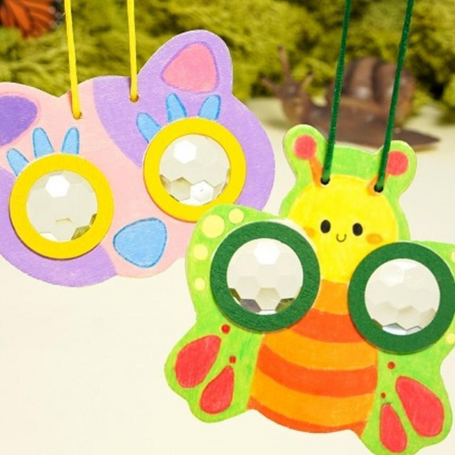 곤충눈 겹눈구조 만화경 목걸이 만들기 과학 학습 교구 영유아완구 영유아 아동, 그린