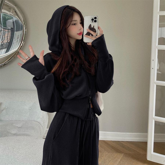 마리하우스 듀얼집업 조거 후드집업 외출용 트레이닝 세트