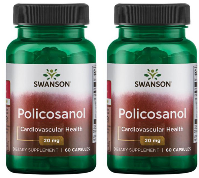 스완슨 폴리코사놀 20mg 캡슐, 60정, 2개