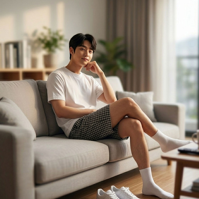홈란쥬 트라이 남성 주머니 빅사이즈 선염 써커 5부하의 홈웨어 파자마(04) 잠옷바지