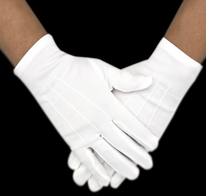 10장 흰색 웨딩 예식 행사 예절 장소 단체 장갑 SH1924, 1개, XL/10